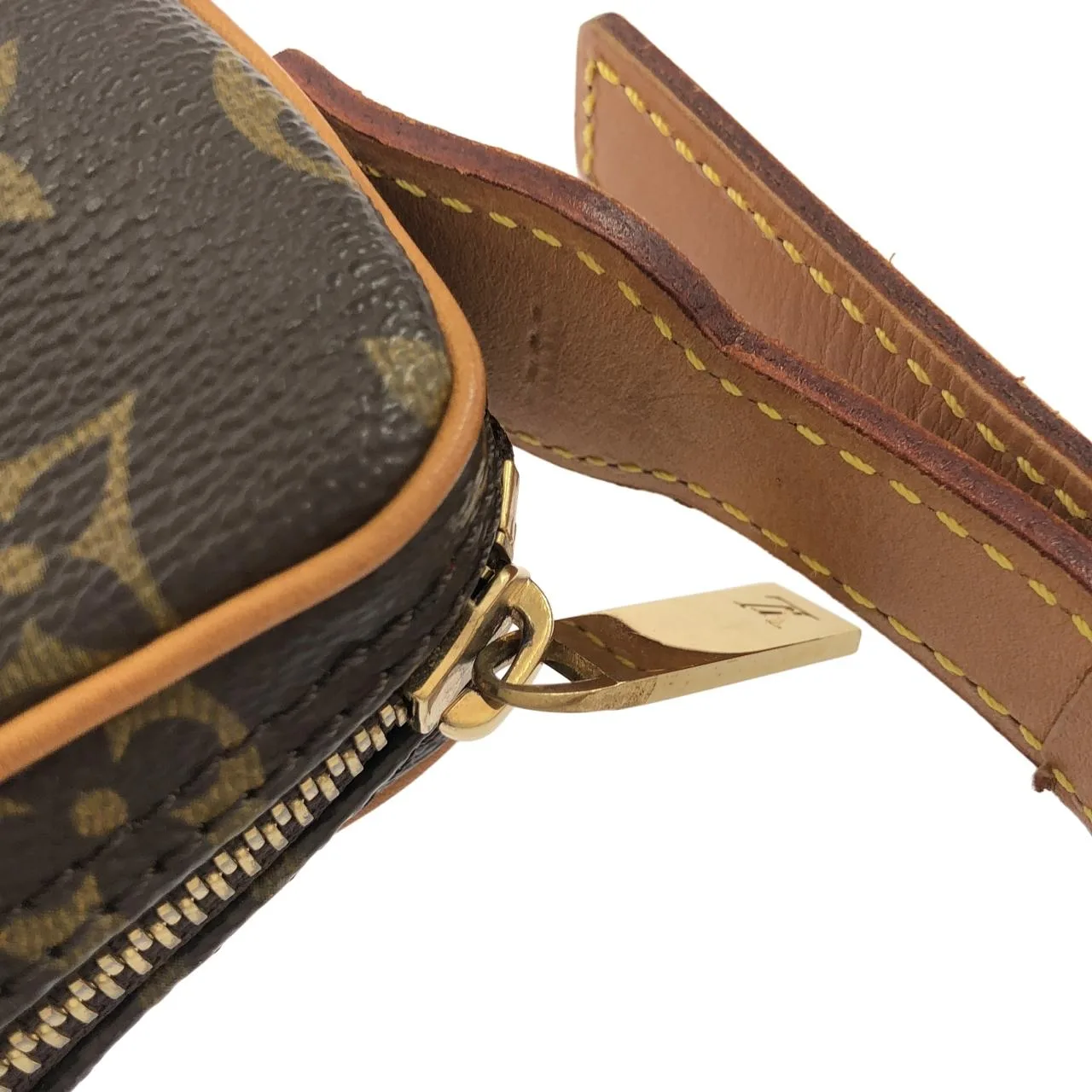 LOUIS VUITTON Pochette M51510 Shoulder Monogram 黑色 Monogram 中古品A - 縮圖 6