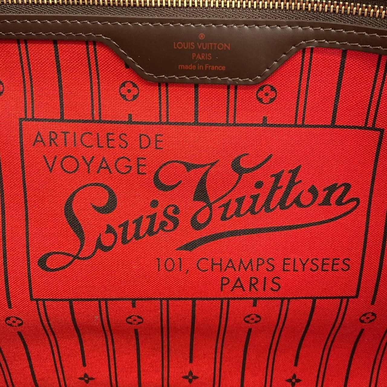 LOUIS VUITTON Neverfull N51106 Tote Damier 黑色 Damier 中古品A - 縮圖 7