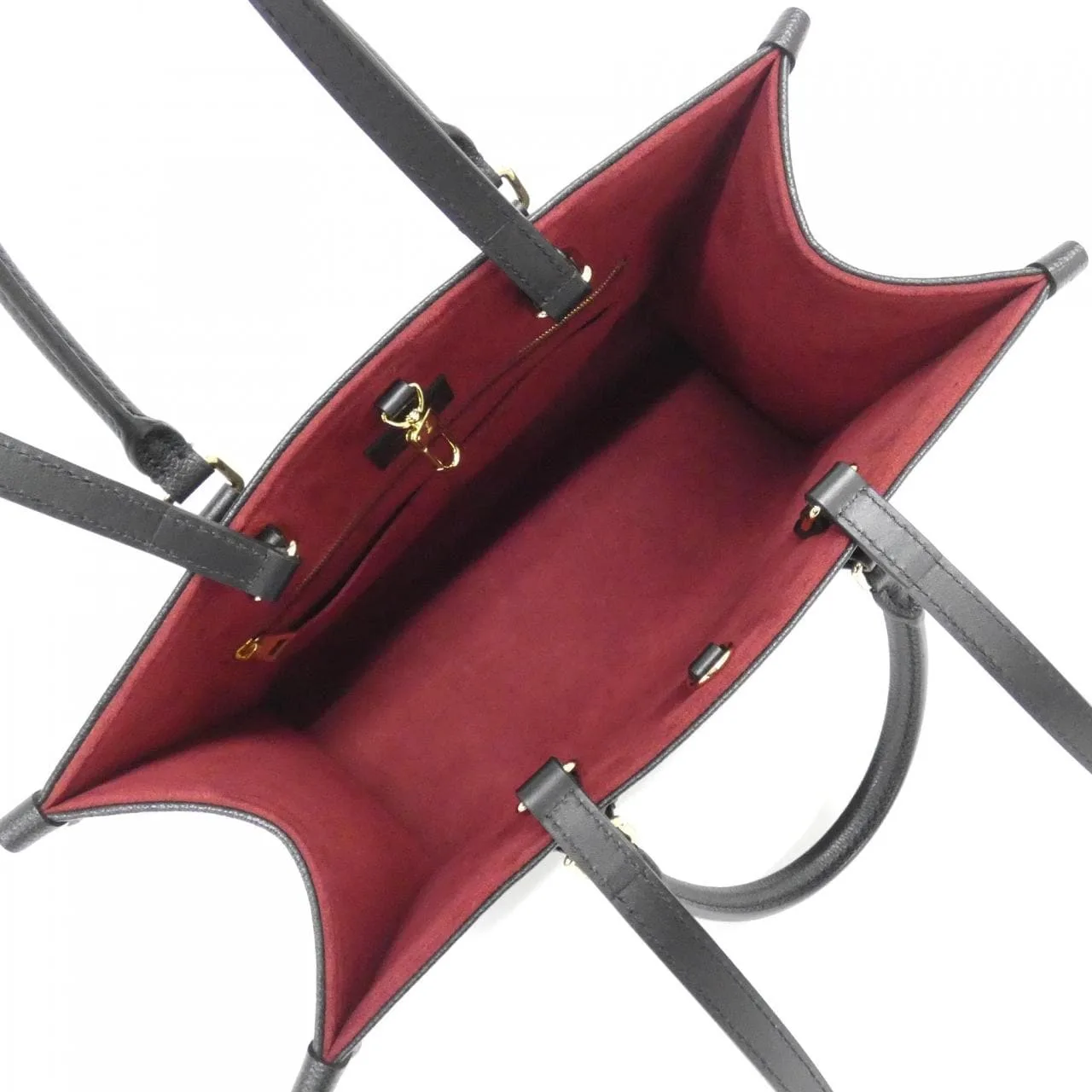 LOUIS VUITTON OnTheGo M45495 Handbag Monogram 黑色 Monogram 中古品A - 縮圖 5