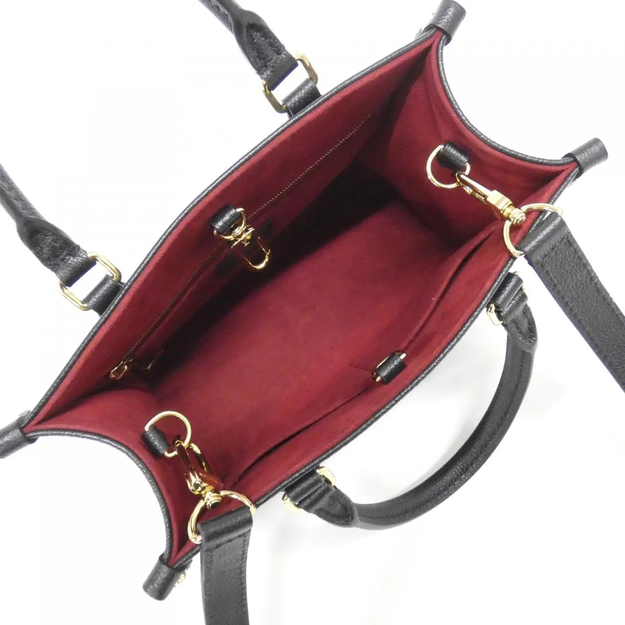 LOUIS VUITTON OnTheGo M45659 Handbag Monogram 黑色 Monogram 中古品A - 縮圖 6