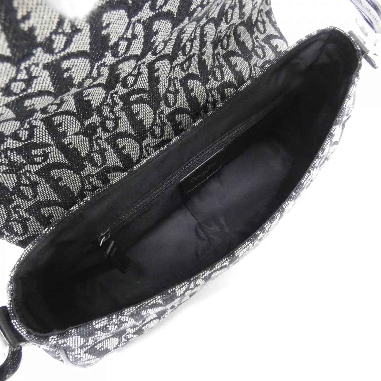 DIOR Saddle SLO44039 肩背包 帆布 黑色 帆布 中古品A - 縮圖 7