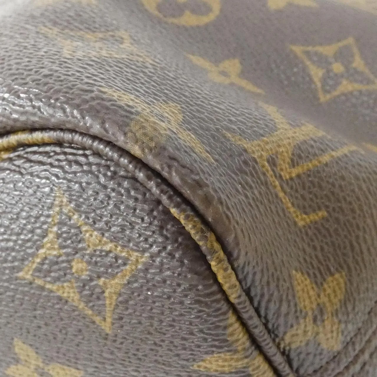 LOUIS VUITTON Neverfull M40155 Tote Monogram 黑色 Monogram 中古品A - 縮圖 2