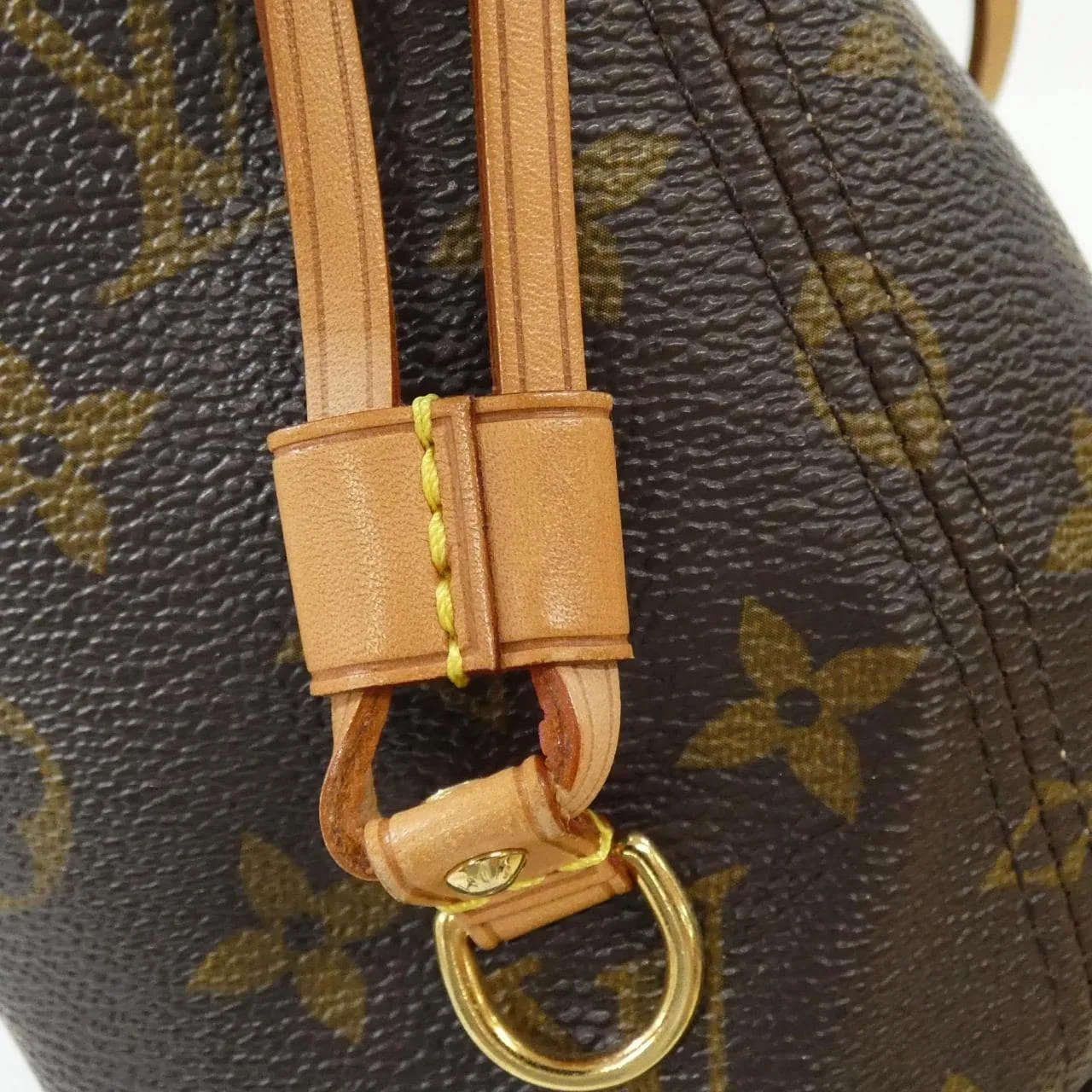 LOUIS VUITTON Neverfull M40155 Tote Monogram 黑色 Monogram 中古品A - 縮圖 5