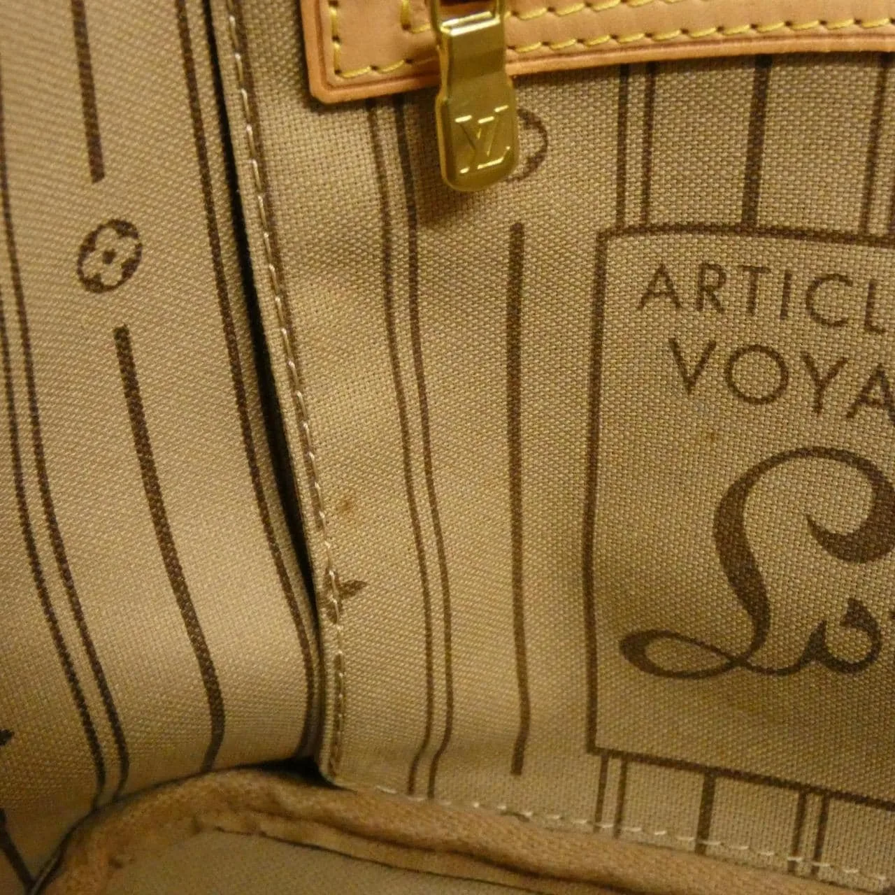 LOUIS VUITTON Neverfull M40155 Tote Monogram 黑色 Monogram 中古品A - 縮圖 9