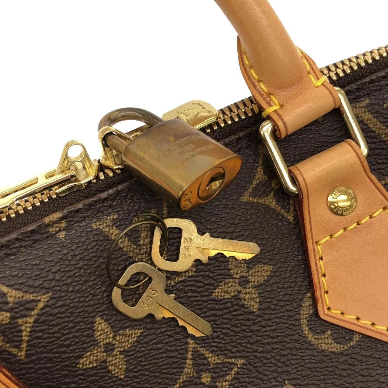 LOUIS VUITTON Alma M51130 Handbag Monogram 黑色 Monogram 中古品A - 縮圖 4