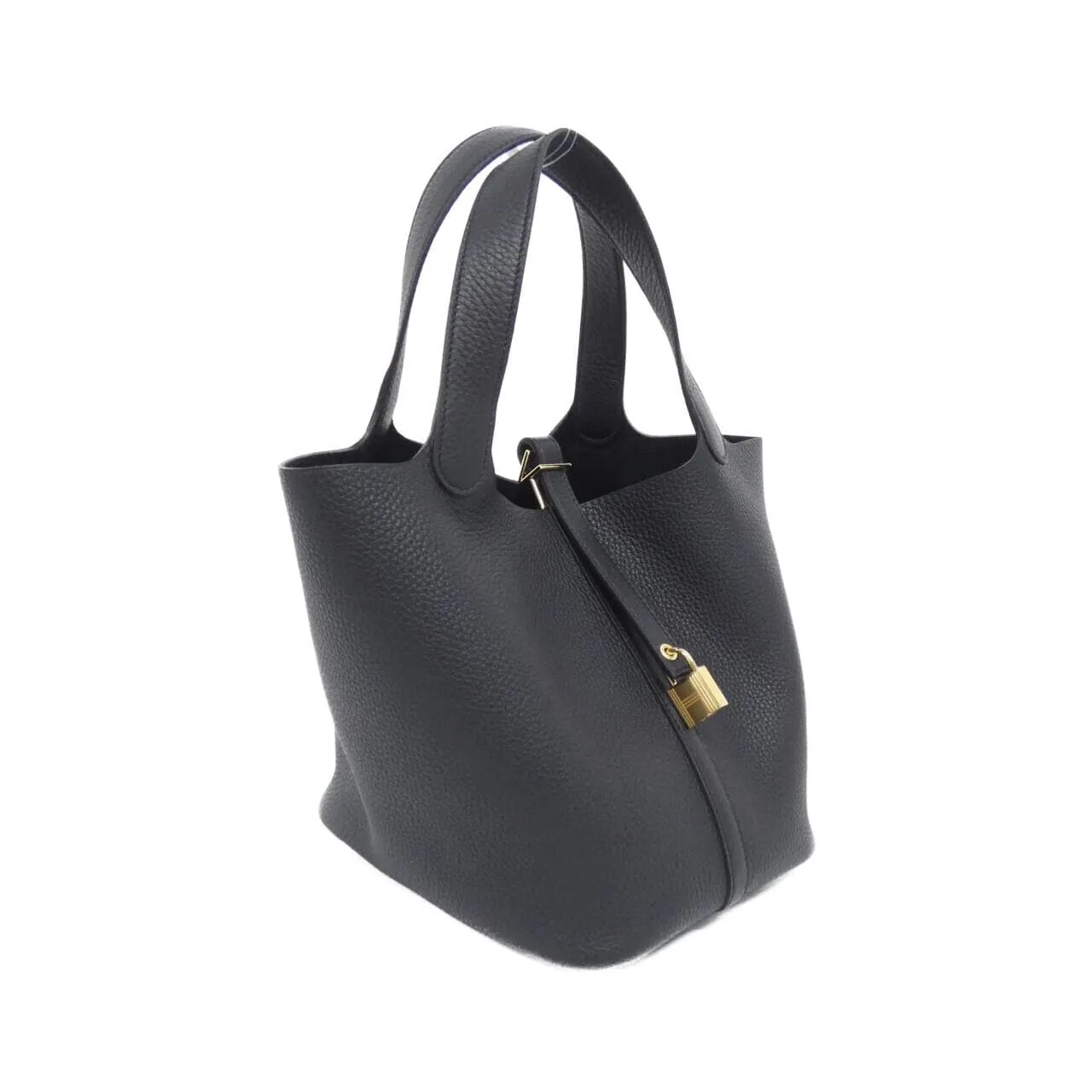 HERMES Picotin 060991CC Handbag Clemence 黑色