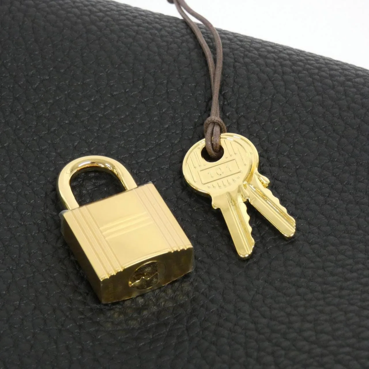 HERMES Picotin 060991CC Handbag Clemence Black Clemence Leather Rank A - Thumbnail 3