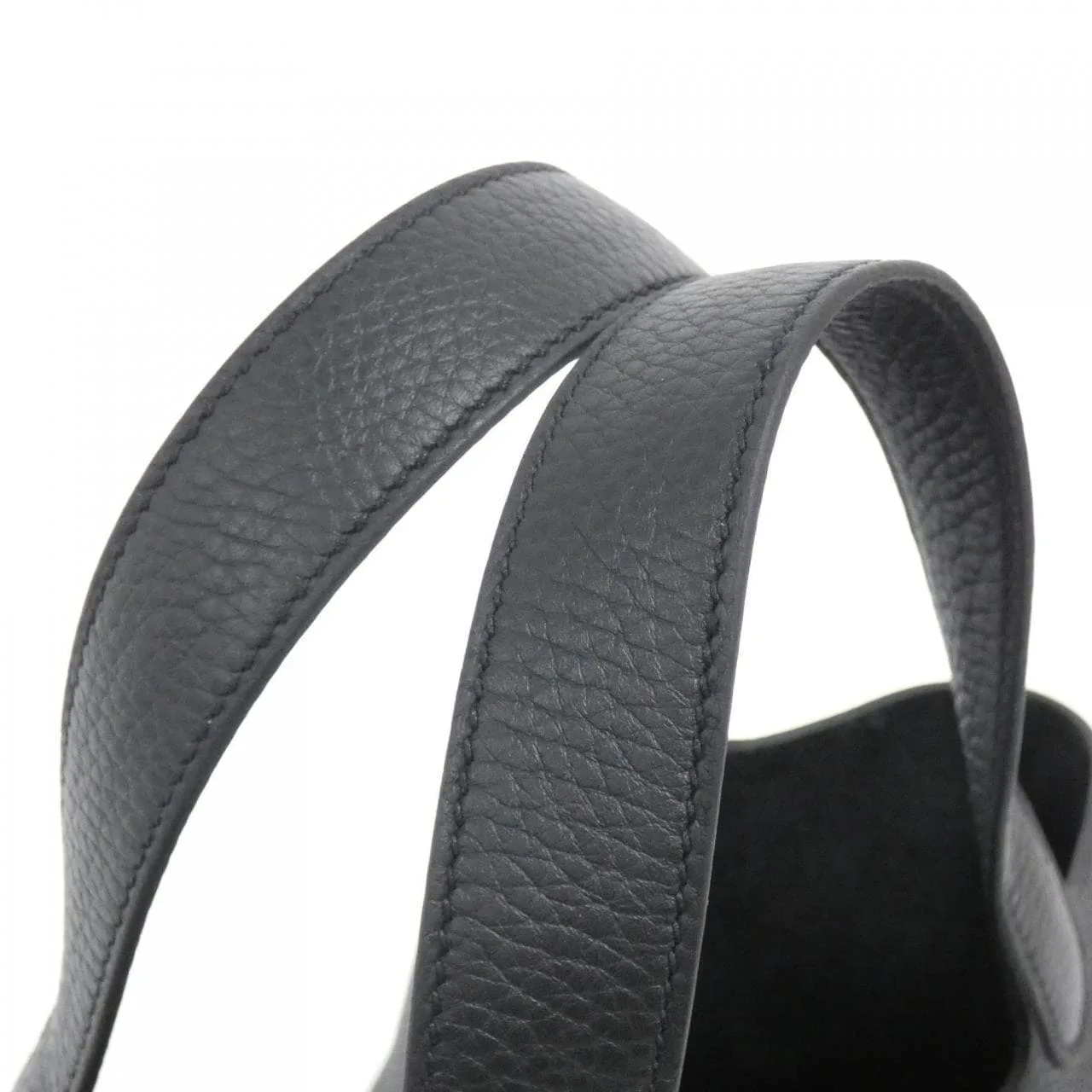 HERMES Picotin 060991CC Handbag Clemence Black Clemence Leather Rank A - Thumbnail 4