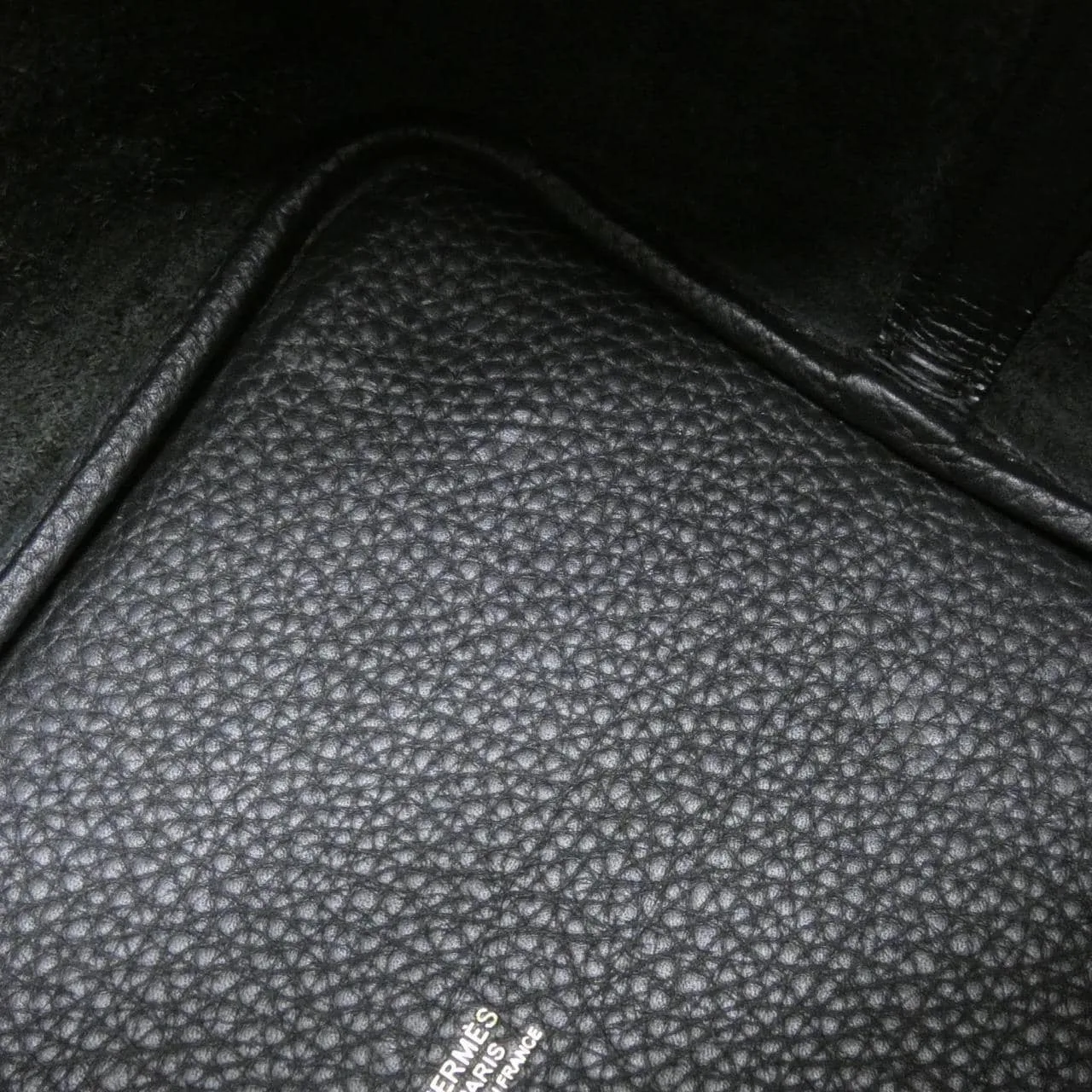 HERMES Picotin 060991CC Handbag Clemence Black Clemence Leather Rank A - Thumbnail 6
