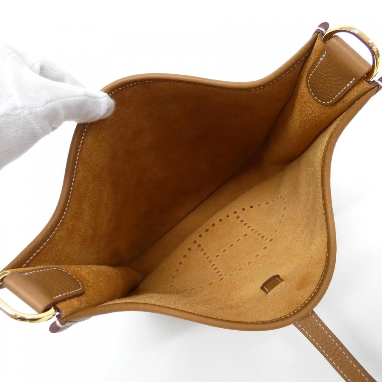 HERMES Evelyne 056277CC Shoulder Clemence Gold Clemence Leather Unused - Thumbnail 5