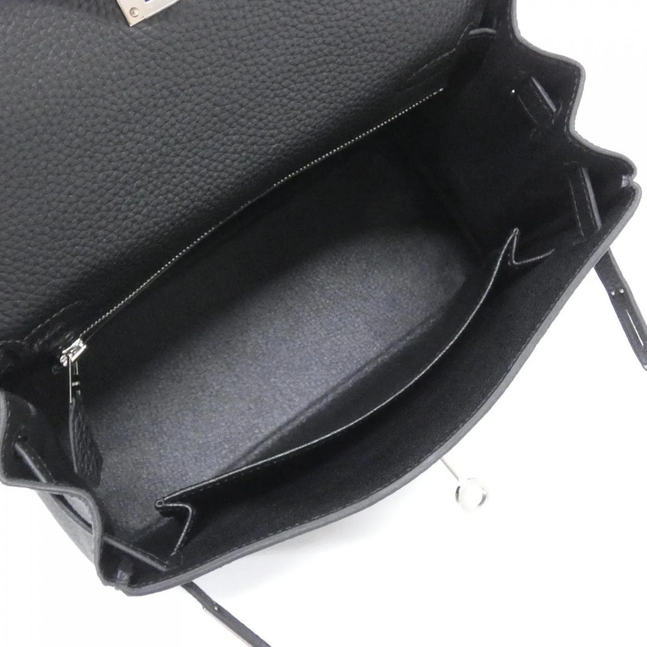 HERMES Kelly 044624CK Handbag Togo Black Togo Leather Unused - Thumbnail 7