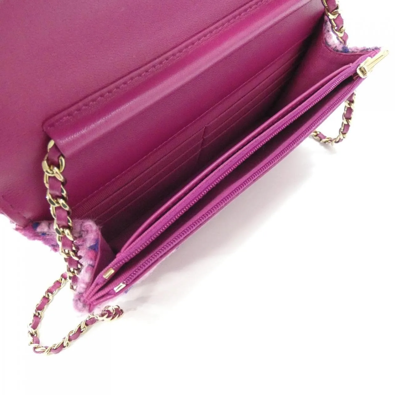 CHANEL Wallet on Chain AP0250 Wallet Cotton Black Cotton Rank A - Thumbnail 9