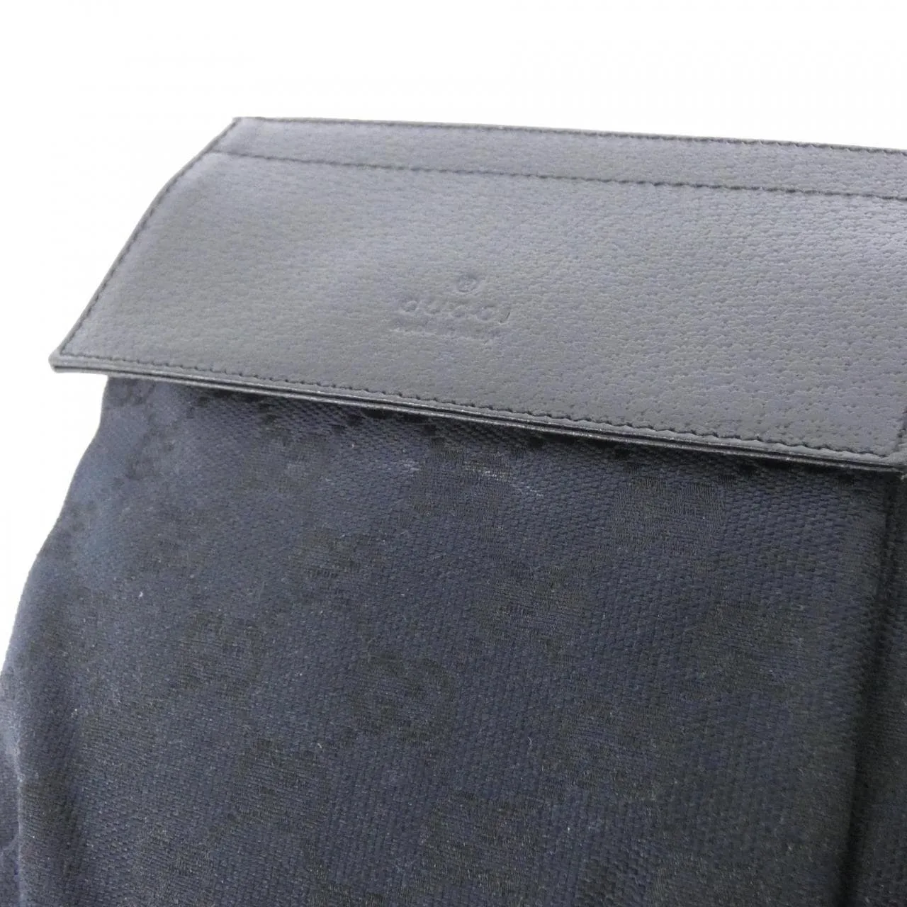 GUCCI 28566 Belt Canvas 黑色 帆布 中古品A - 縮圖 4