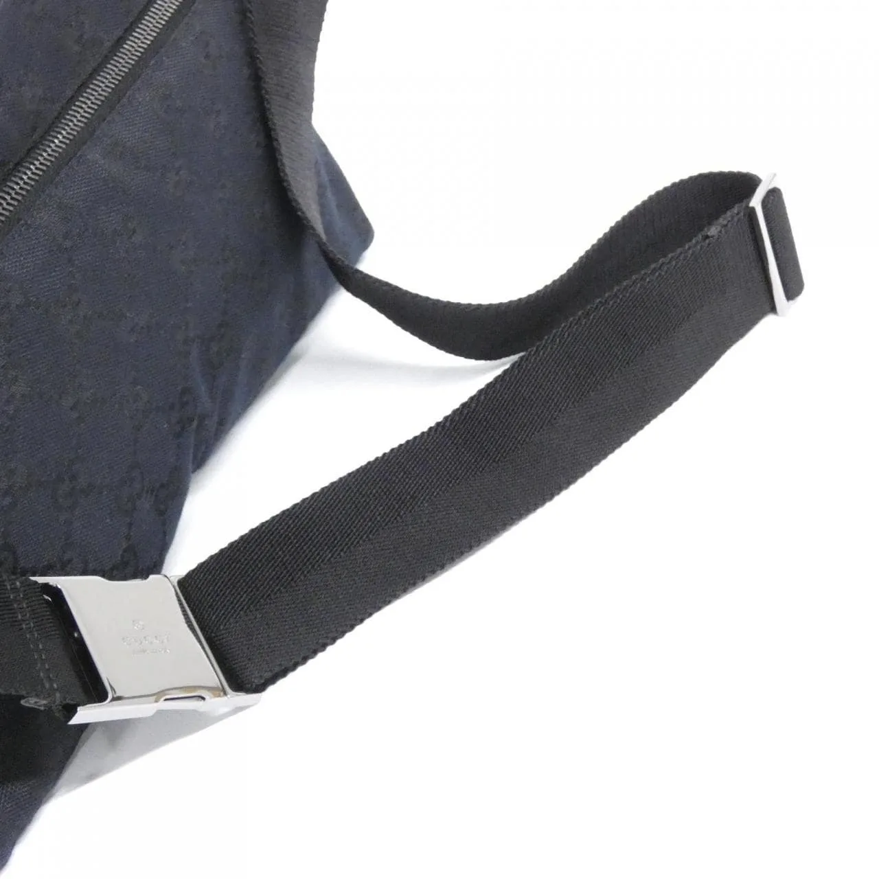 GUCCI 28566 Belt Canvas 黑色 帆布 中古品A - 縮圖 6