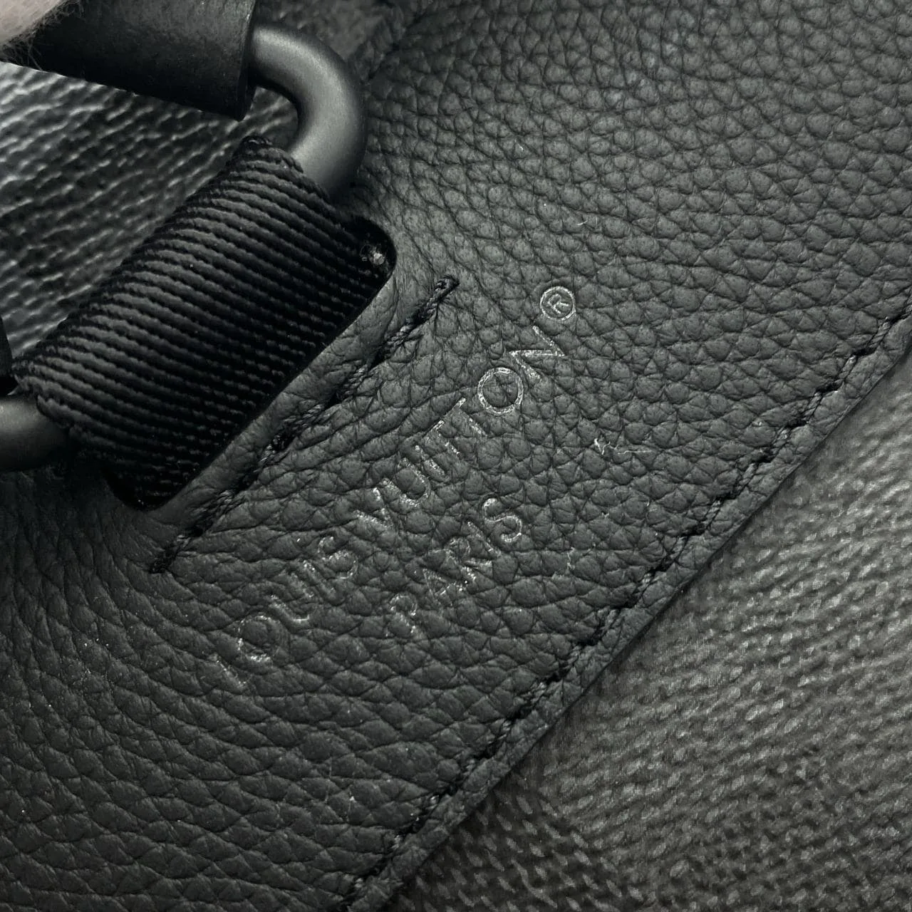 LOUIS VUITTON Christopher M14952 Backpack Canvas 黑色 帆布 中古品A - 縮圖 6