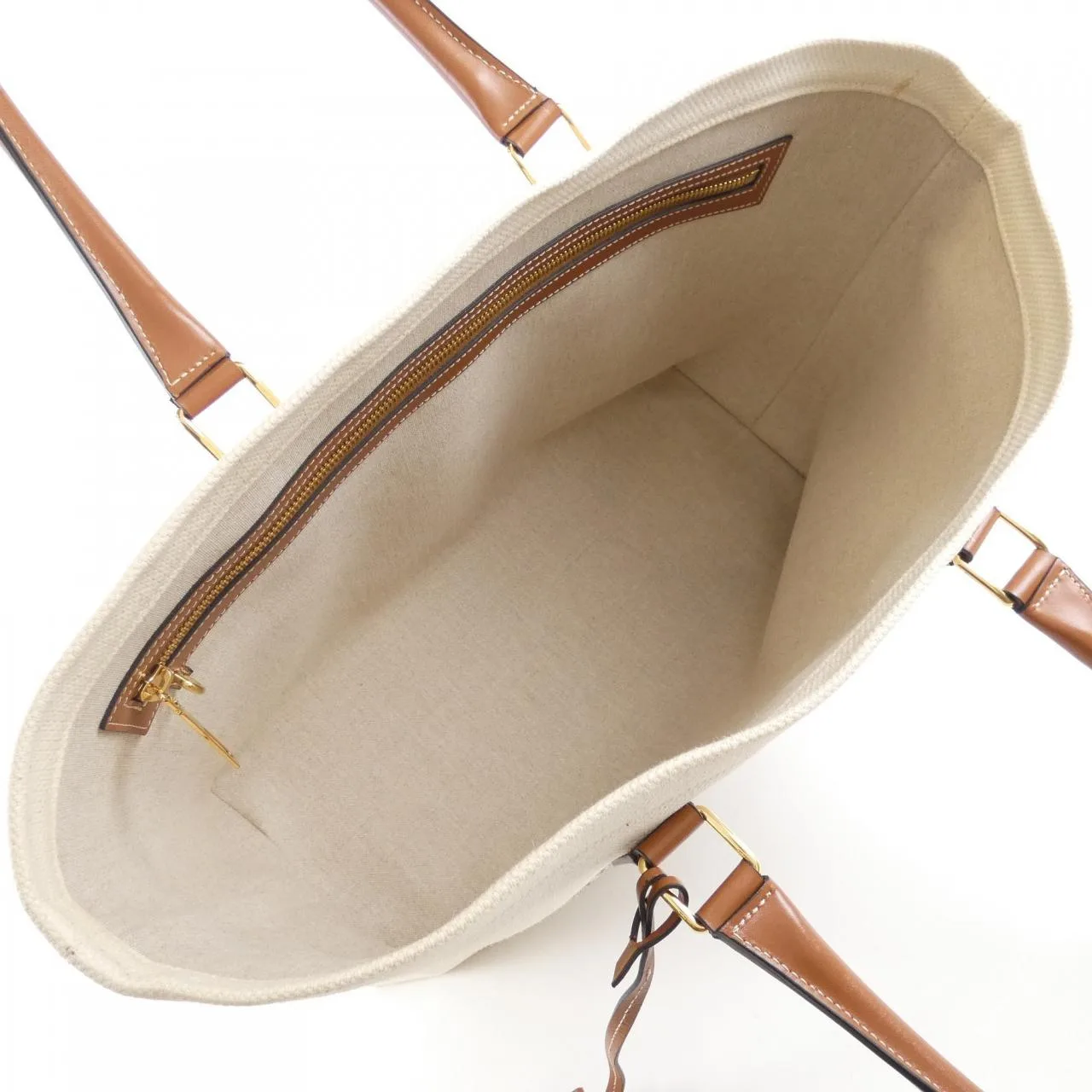 CELINE Cabas 190062DHW 手提包 帆布 黑色 帆布 中古品A - 縮圖 7