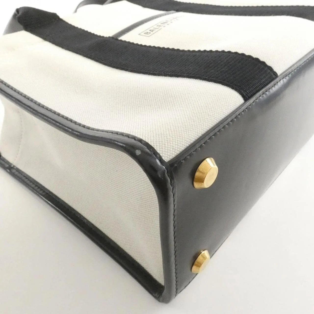 BALENCIAGA Le Cagole 671402 2HHAM Tote Canvas 黑色 帆布 中古品A - 縮圖 3