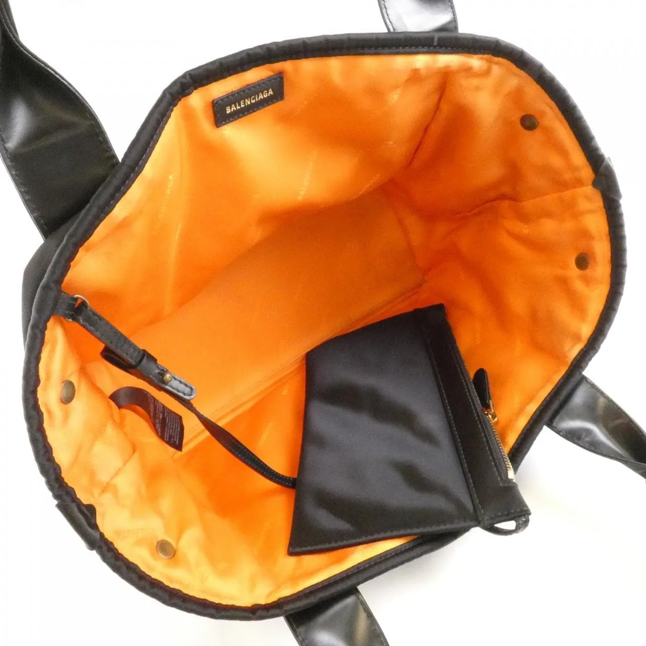 BALENCIAGA 339933 210K4 Handbag Nylon 深藍色 尼龍 中古品A - 縮圖 8