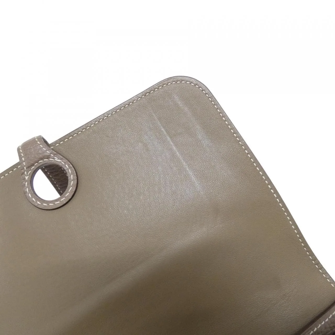 HERMES 043070CK Wallet Togo Etoupe Togo Leather Rank A - Thumbnail 8