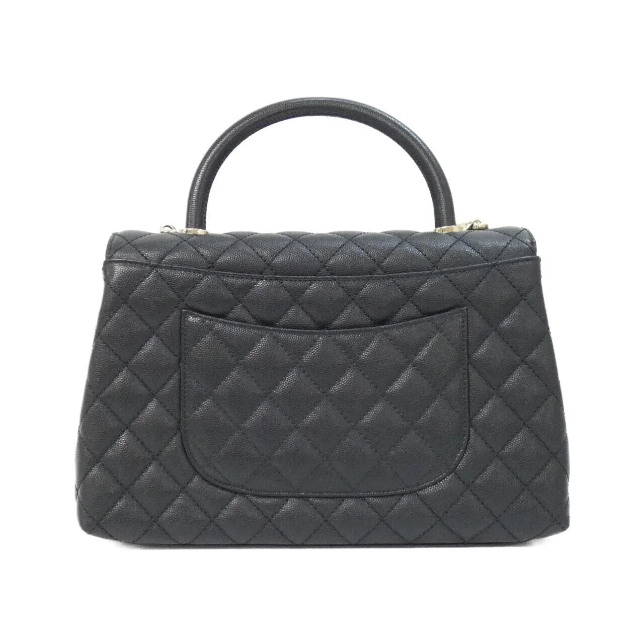 CHANEL Matelasse 92991 Handbag Grained Calfskin 黑色 荔枝紋牛皮 中古品A - 縮圖 2