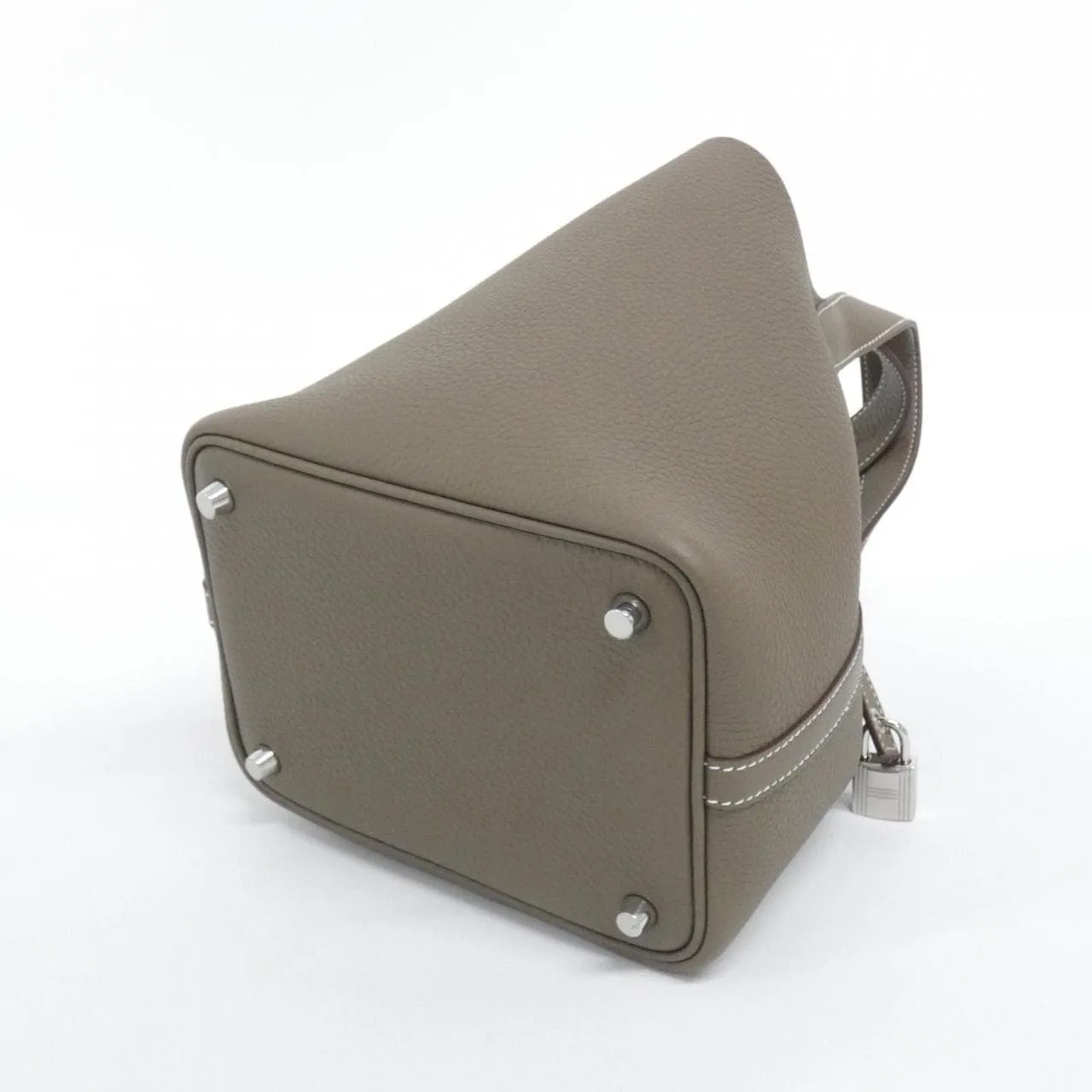 HERMES Picotin 056289CK Handbag Clemence Etoupe Clemence Leather Unused - Thumbnail 2