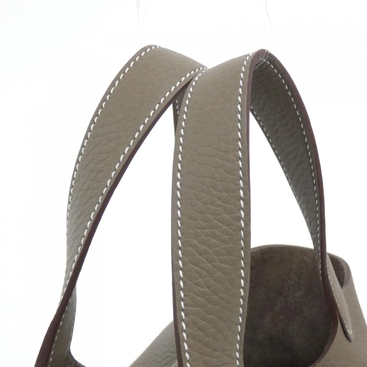 HERMES Picotin 056289CK Handbag Clemence Etoupe Clemence Leather Unused - Thumbnail 4