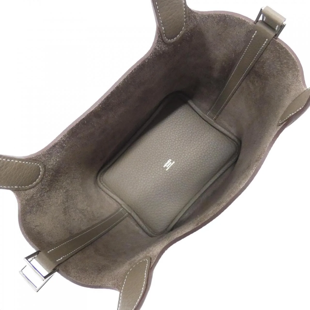 HERMES Picotin 056289CK Handbag Clemence Etoupe Clemence Leather Unused - Thumbnail 5