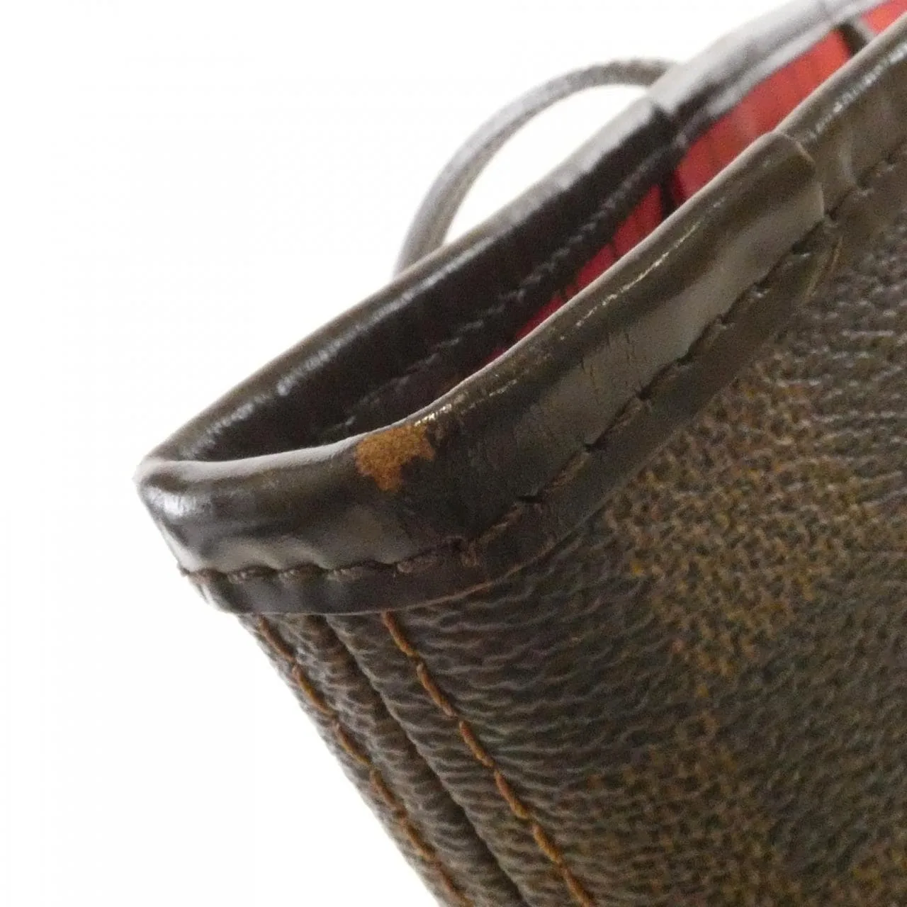 LOUIS VUITTON Neverfull N51105 Tote Damier 黑色 Damier 中古品B - 縮圖 3