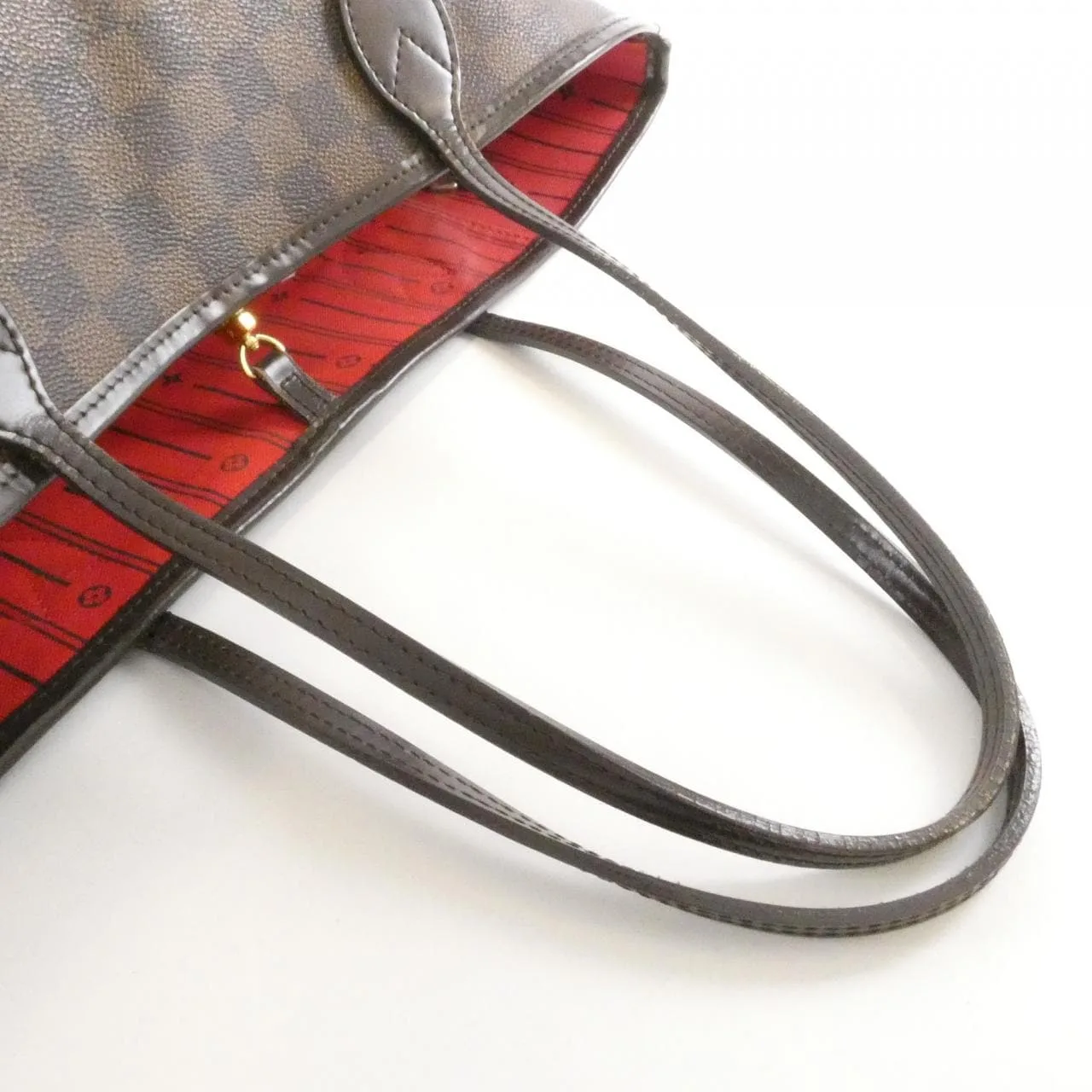 LOUIS VUITTON Neverfull N51105 Tote Damier 黑色 Damier 中古品B - 縮圖 4