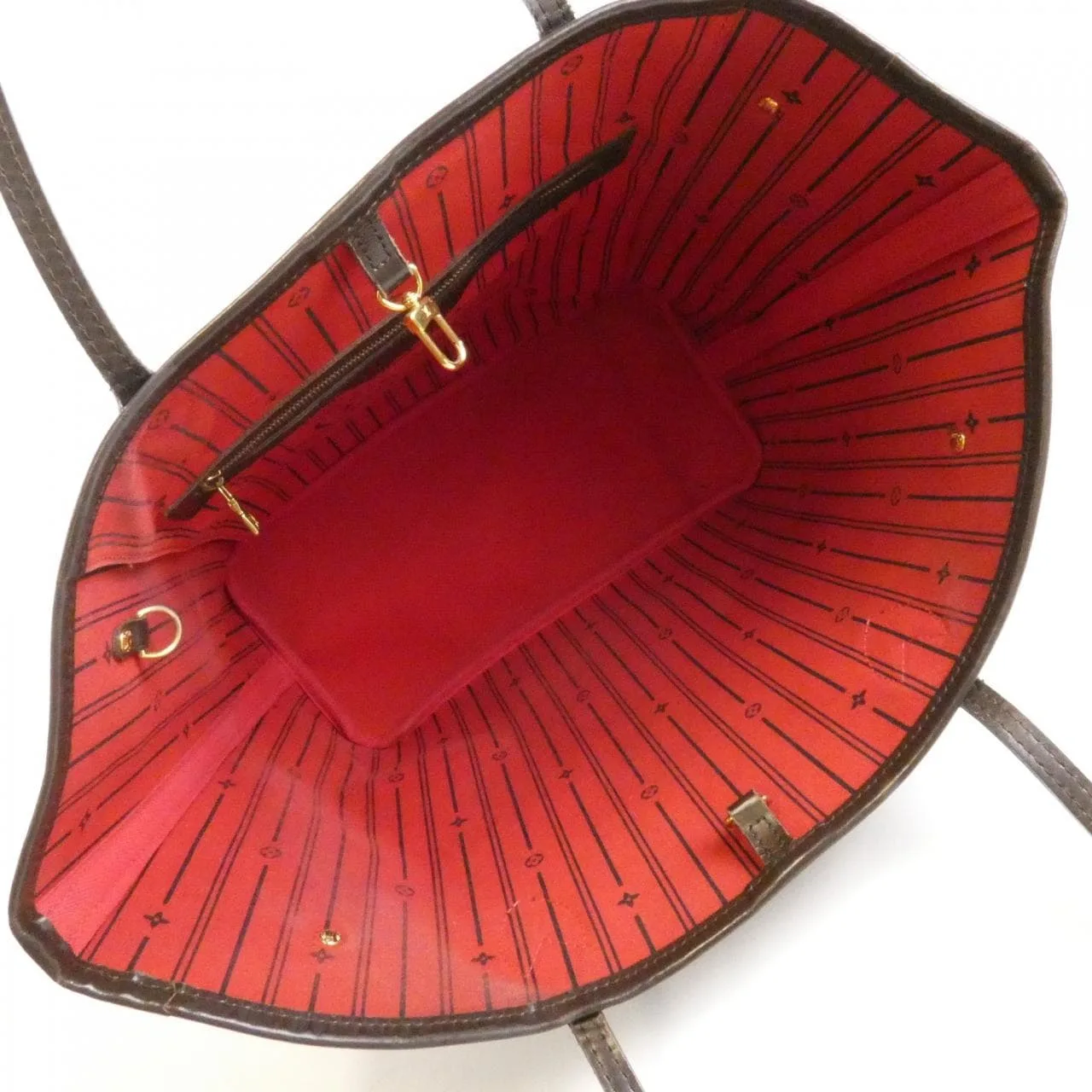 LOUIS VUITTON Neverfull N51105 Tote Damier 黑色 Damier 中古品B - 縮圖 6