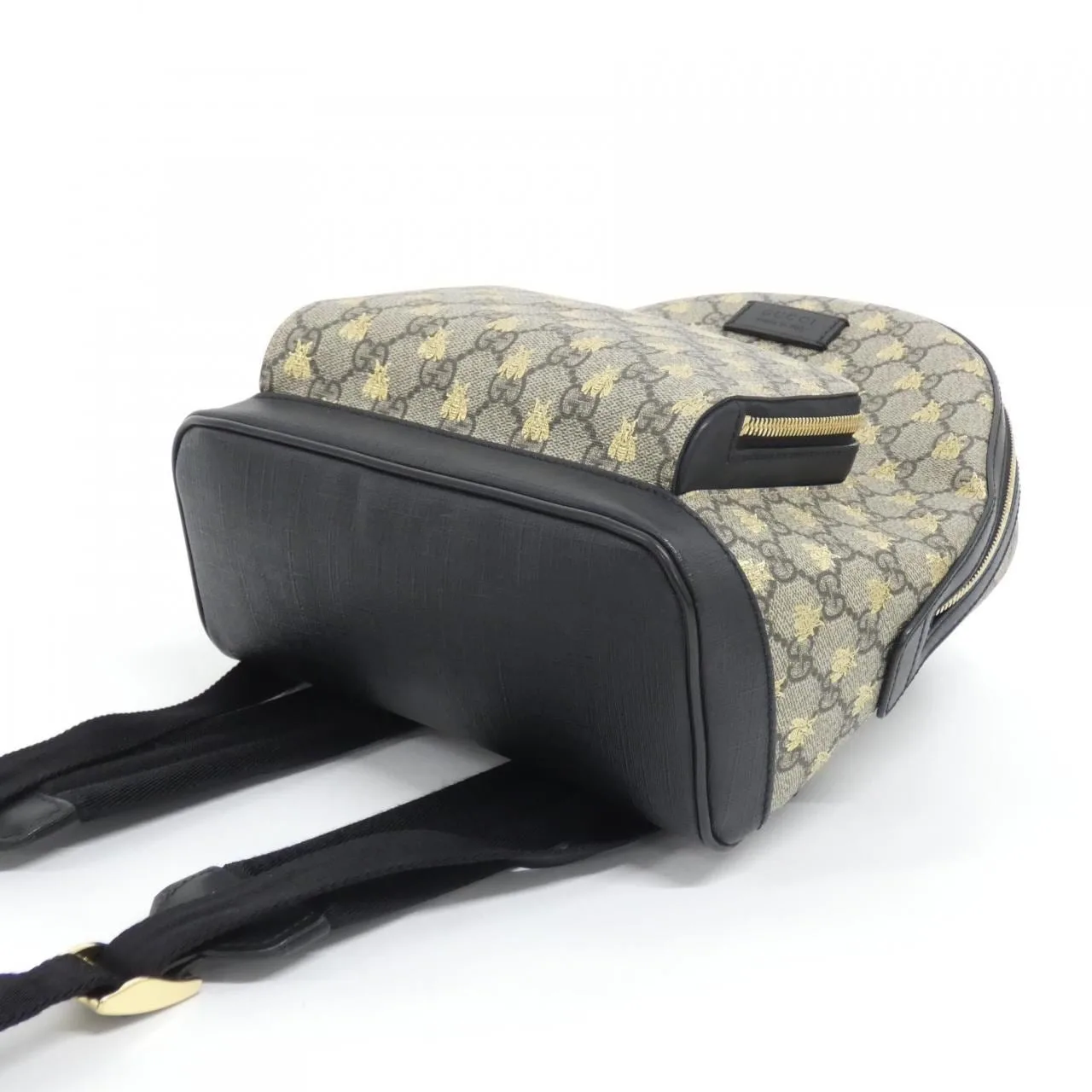 GUCCI 427042 9N0AG Backpack Canvas 黑色 帆布 中古品A - 縮圖 3