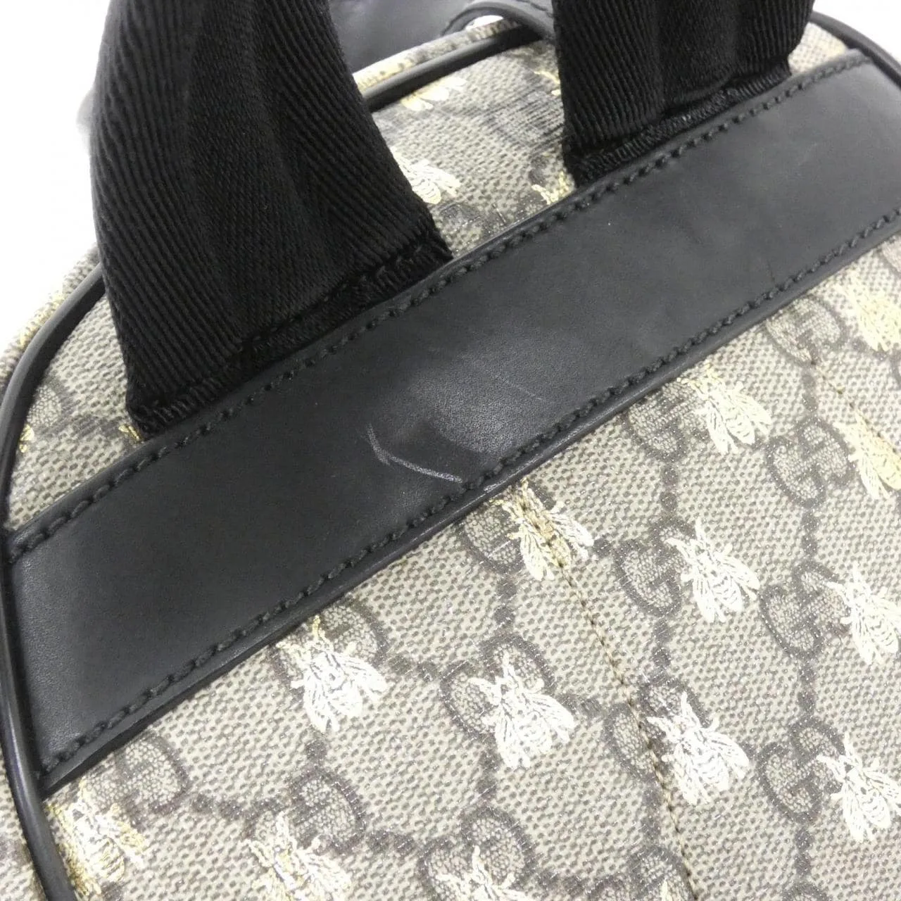 GUCCI 427042 9N0AG Backpack Canvas 黑色 帆布 中古品A - 縮圖 5