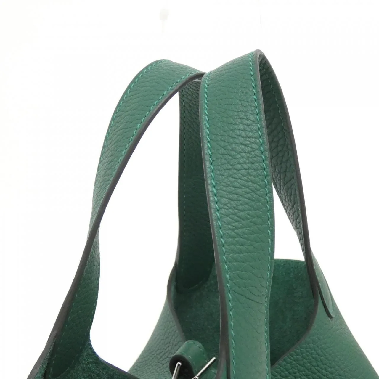 HERMES Picotin 056289CK Handbag Clemence Black Clemence Leather Rank A - Thumbnail 4