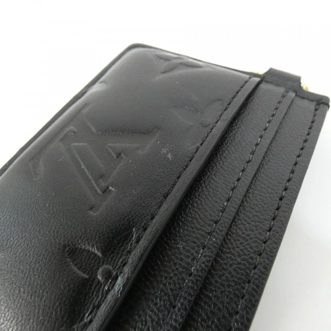 LOUIS VUITTON M82748 Card Case Lambskin 黑色 羊皮 中古品A - 縮圖 2