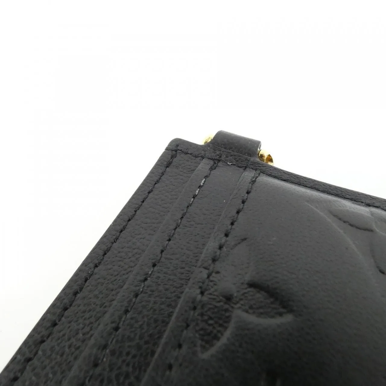 LOUIS VUITTON M82748 Card Case Lambskin 黑色 羊皮 中古品A - 縮圖 3