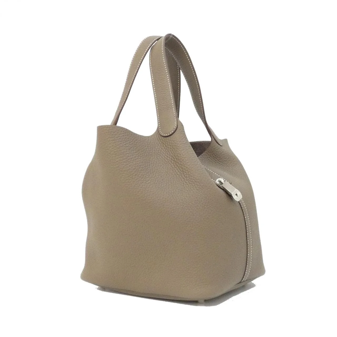 HERMES Picotin 060991CK Handbag Clemence