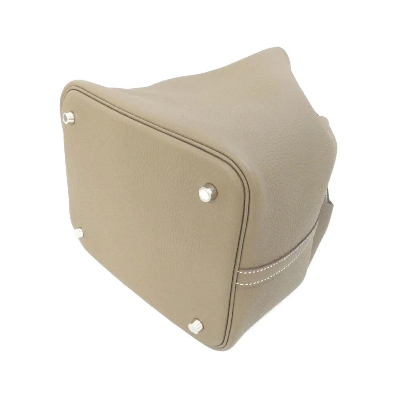 HERMES Picotin 060991CK Handbag Clemence Etoupe Clemence 皮 中古品A - 縮圖 2