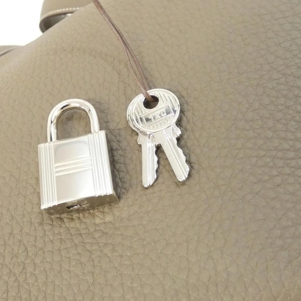 HERMES Picotin 060991CK Handbag Clemence Etoupe Clemence 皮 中古品A - 縮圖 3