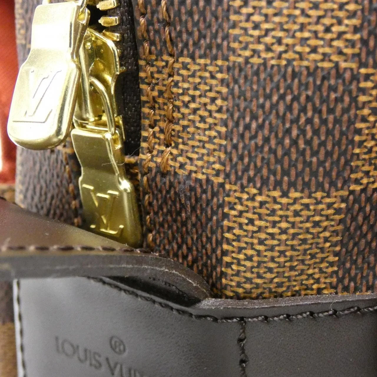 LOUIS VUITTON N45255 Shoulder Damier 黑色 Damier 中古品A - 縮圖 3