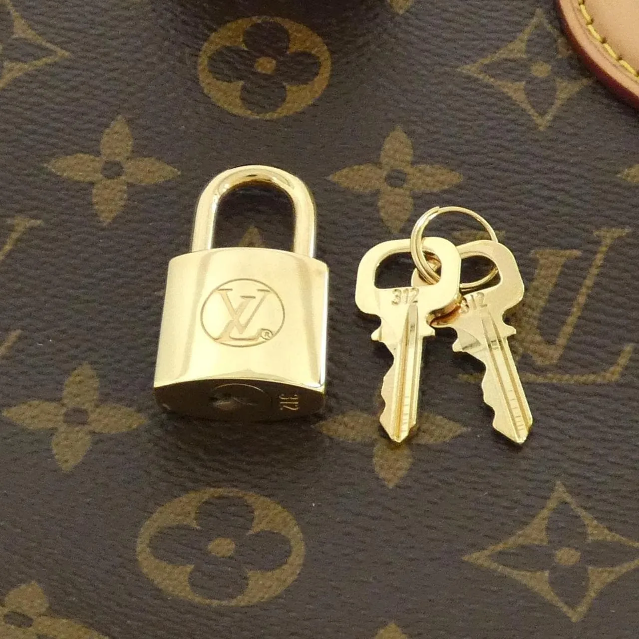 LOUIS VUITTON M44543 Handbag Monogram 黑色 Monogram 中古品A - 縮圖 4