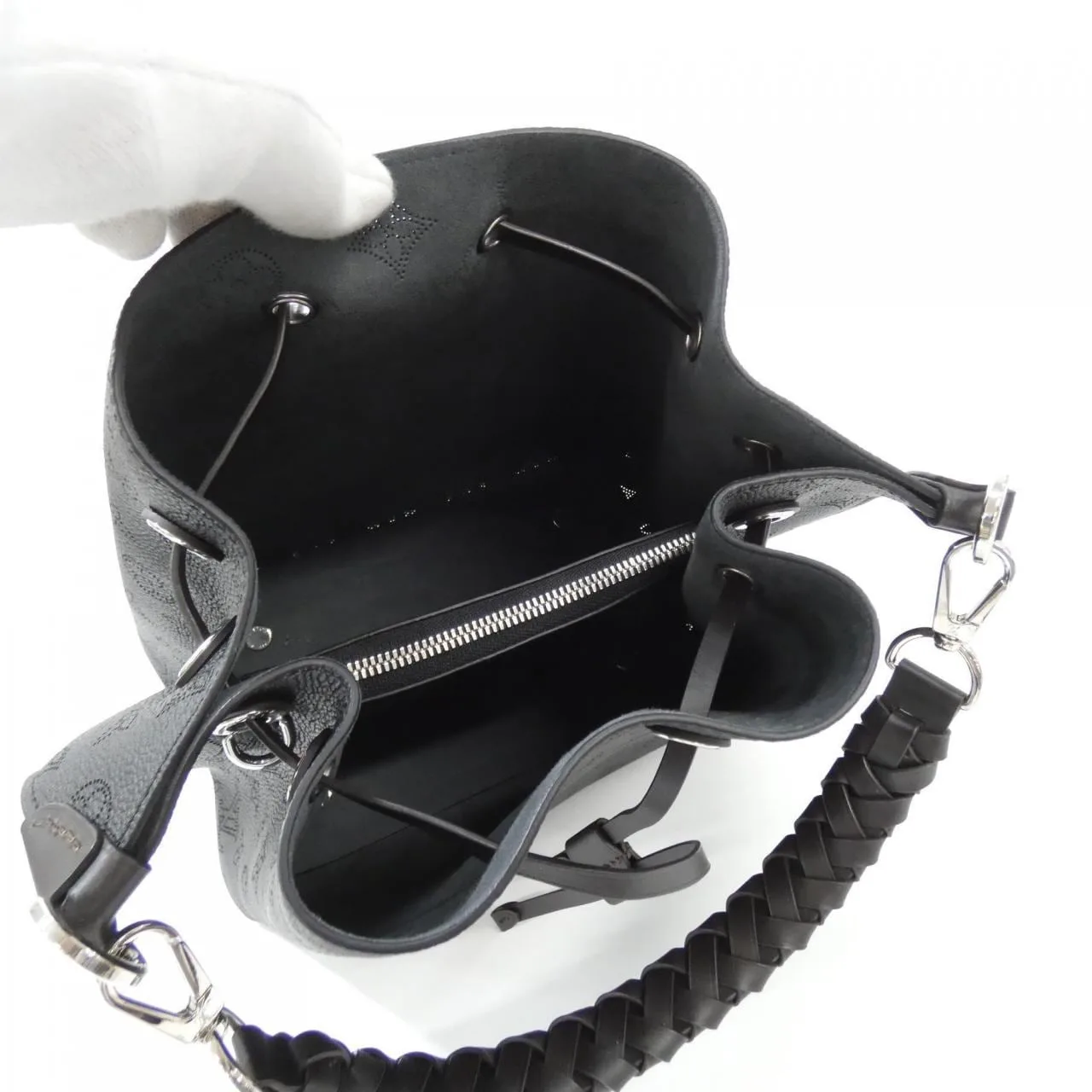 LOUIS VUITTON Mahina M55800 Shoulder 黑色 中古品A - 縮圖 6