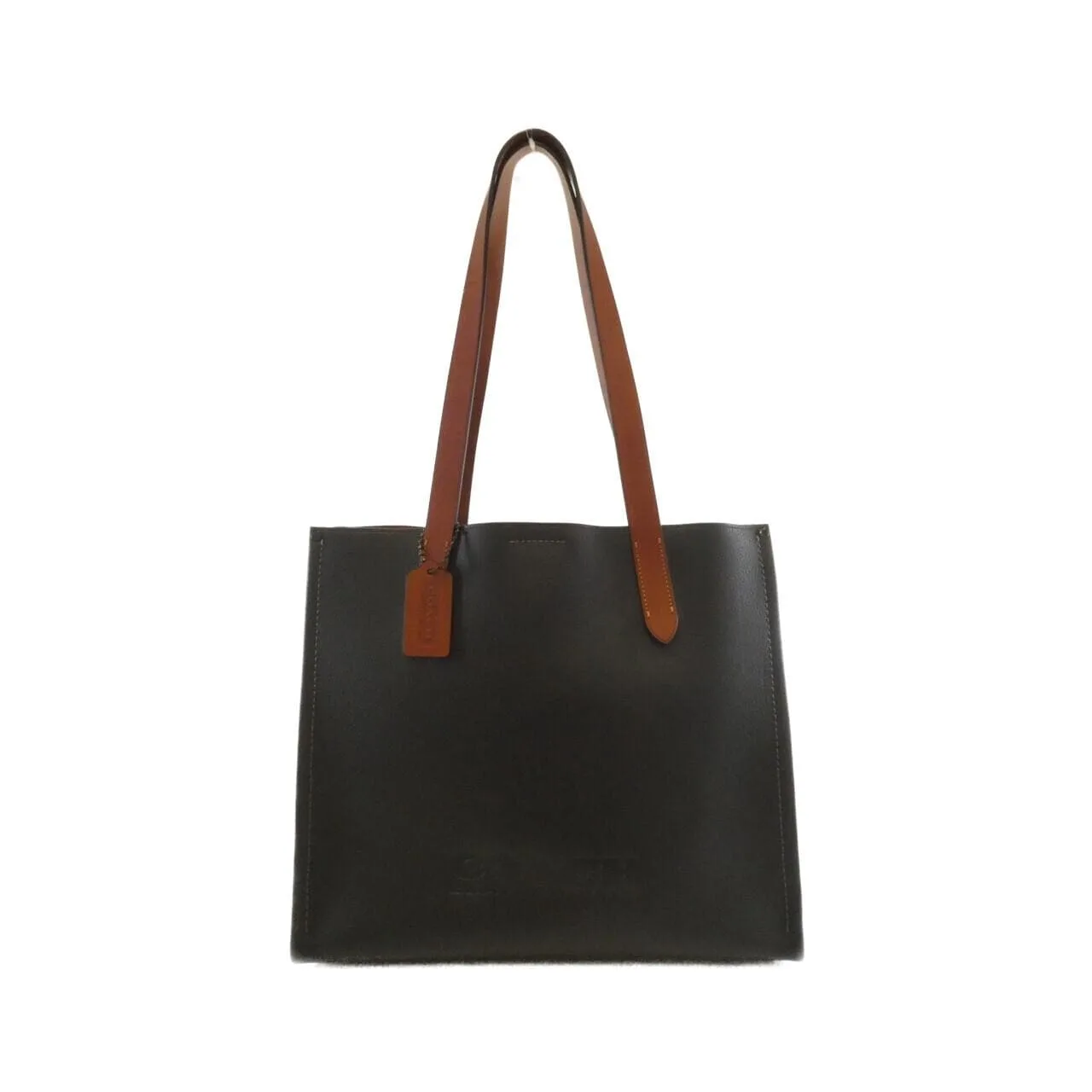 COACH CH757 Handbag Leather Black