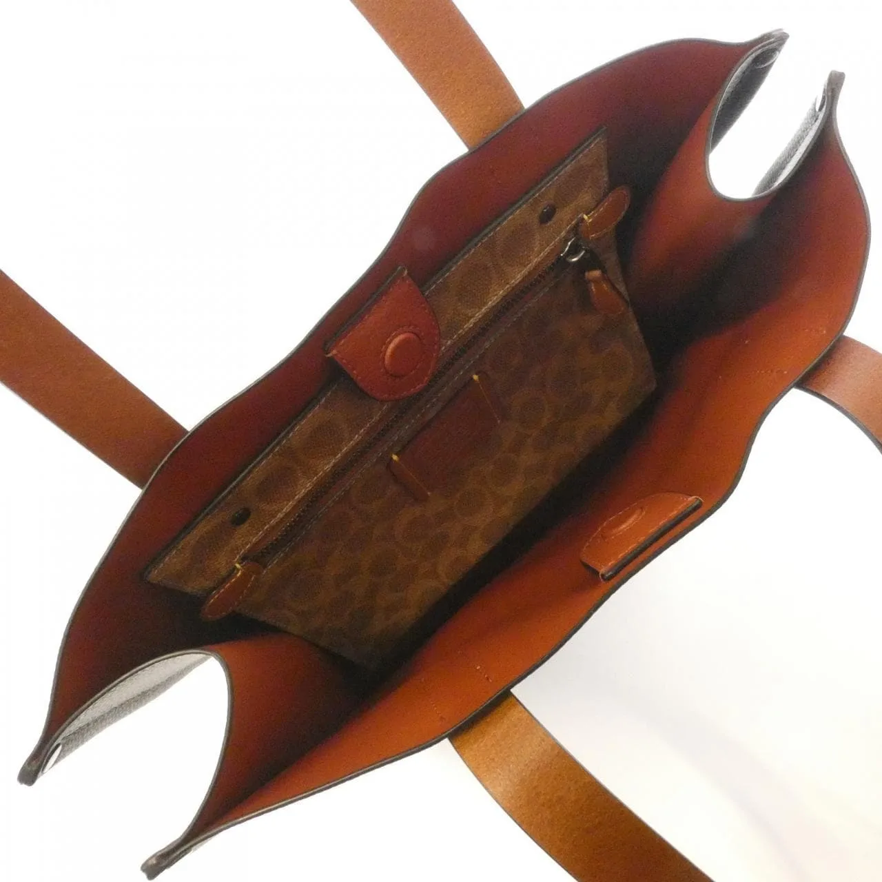 COACH CH757 Handbag Leather 黑色 皮革 中古品A - 縮圖 8