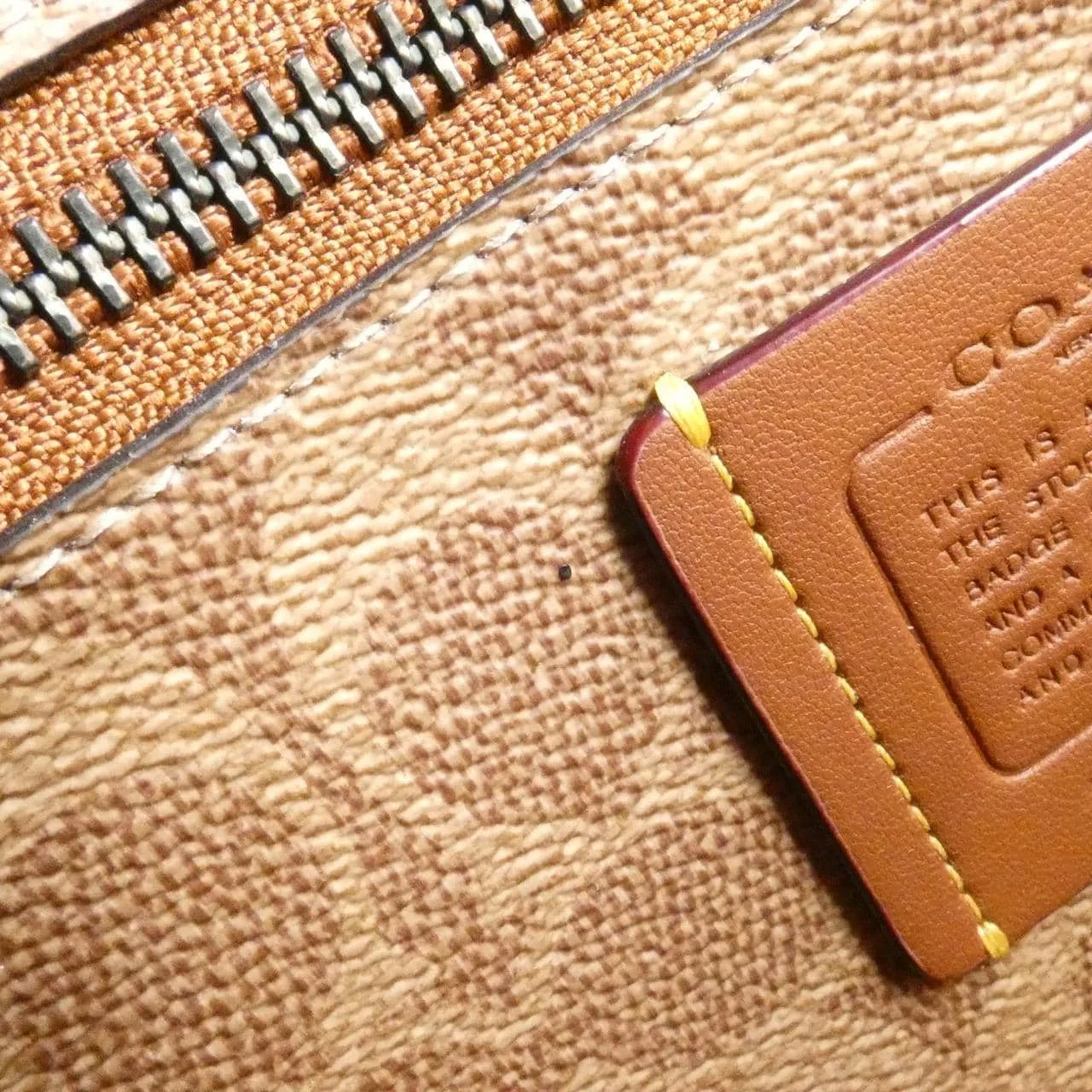 COACH CH757 Handbag Leather 黑色 皮革 中古品A - 縮圖 9