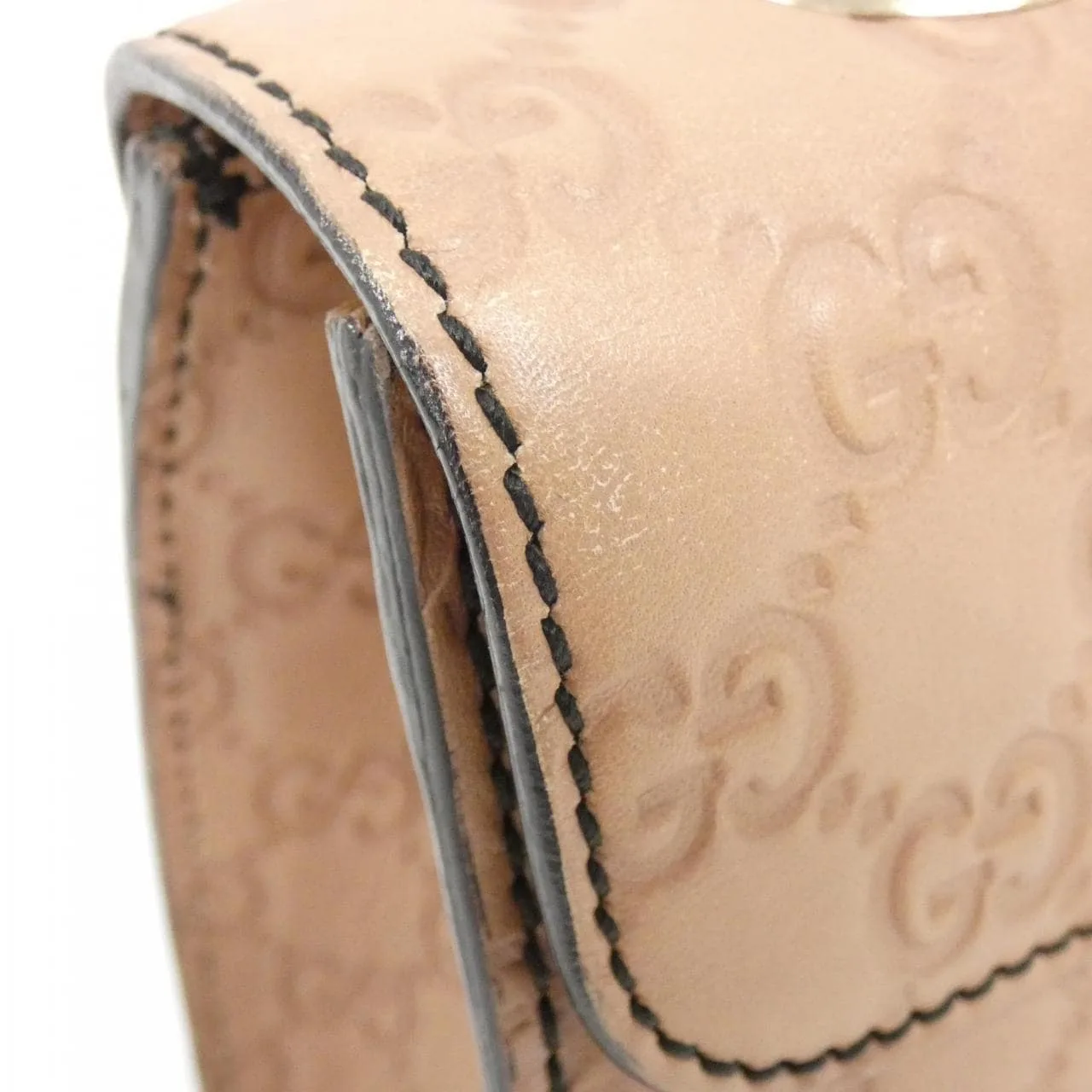 GUCCI 295402 肩背包 皮革 米色 皮革 中古品A - 縮圖 6