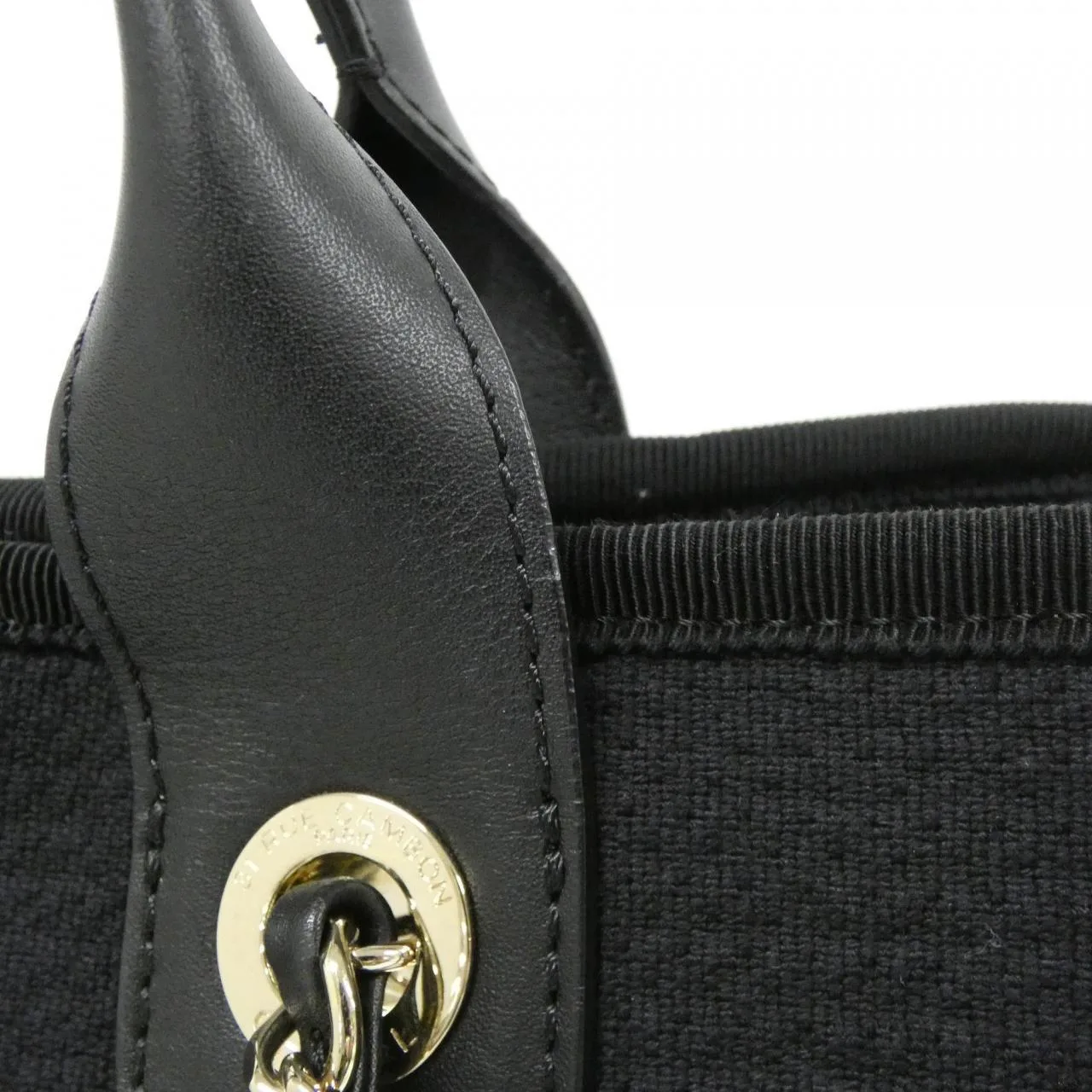 CHANEL Deauville AS3257 Handbag Black Rank B - Thumbnail 6