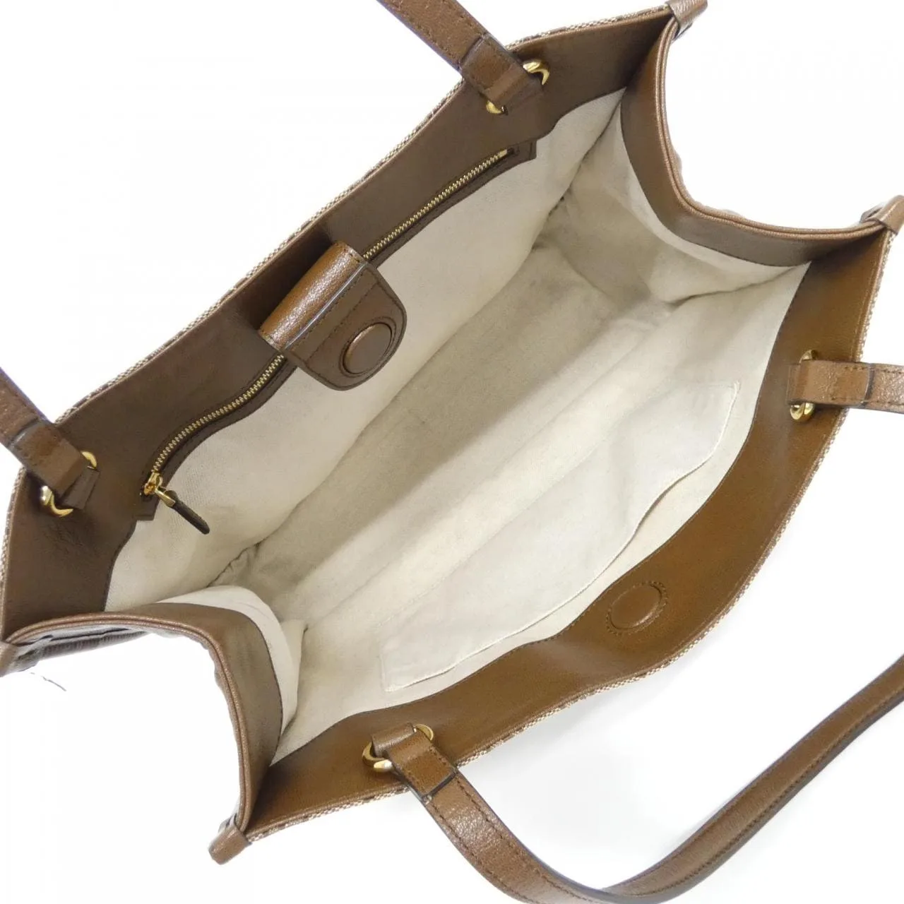 GUCCI Horsebit 1955 623694 GY5OG Handbag Canvas 黑色 帆布 中古品A - 縮圖 8