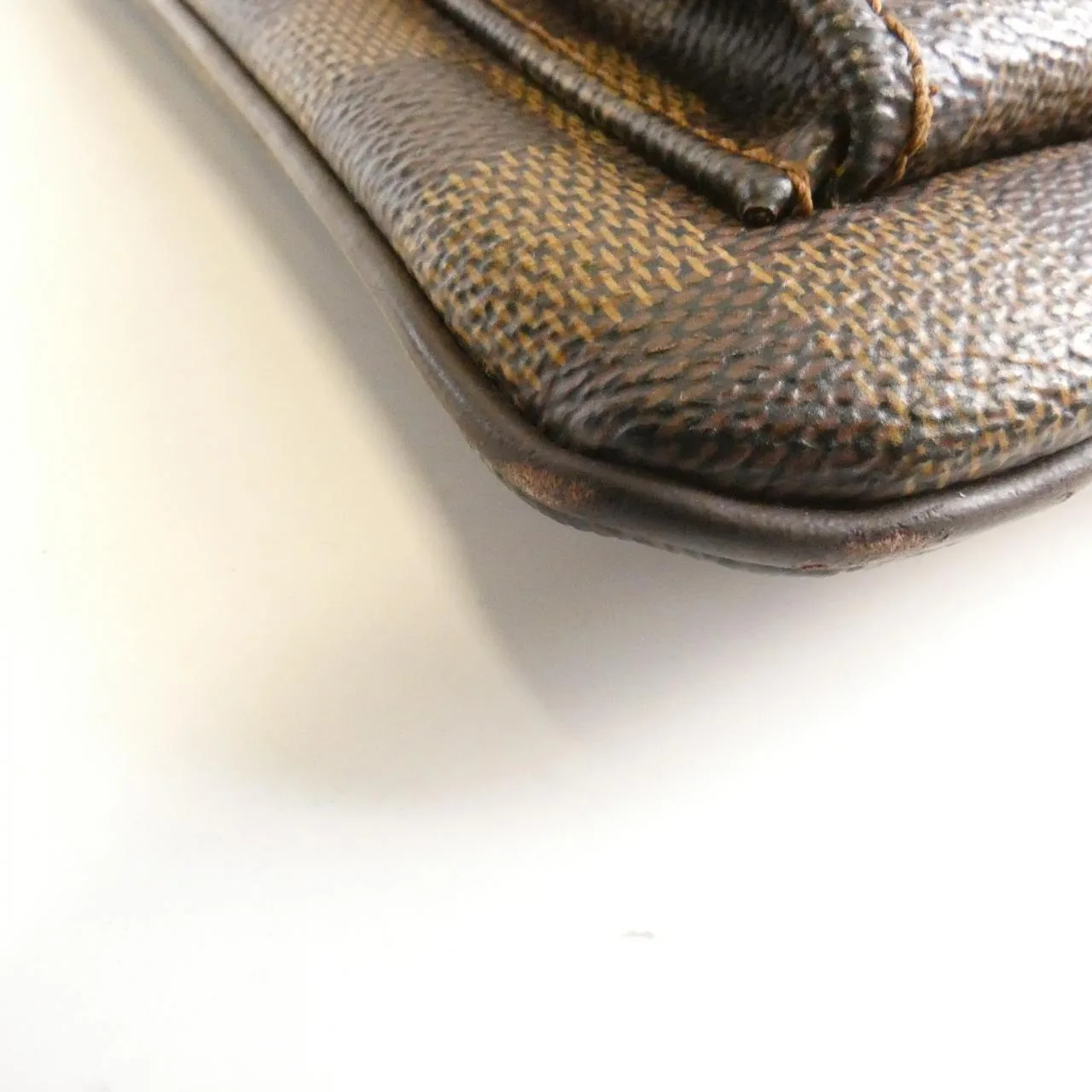 LOUIS VUITTON Pochette N51127 Shoulder Damier 黑色 Damier 中古品B - 縮圖 4