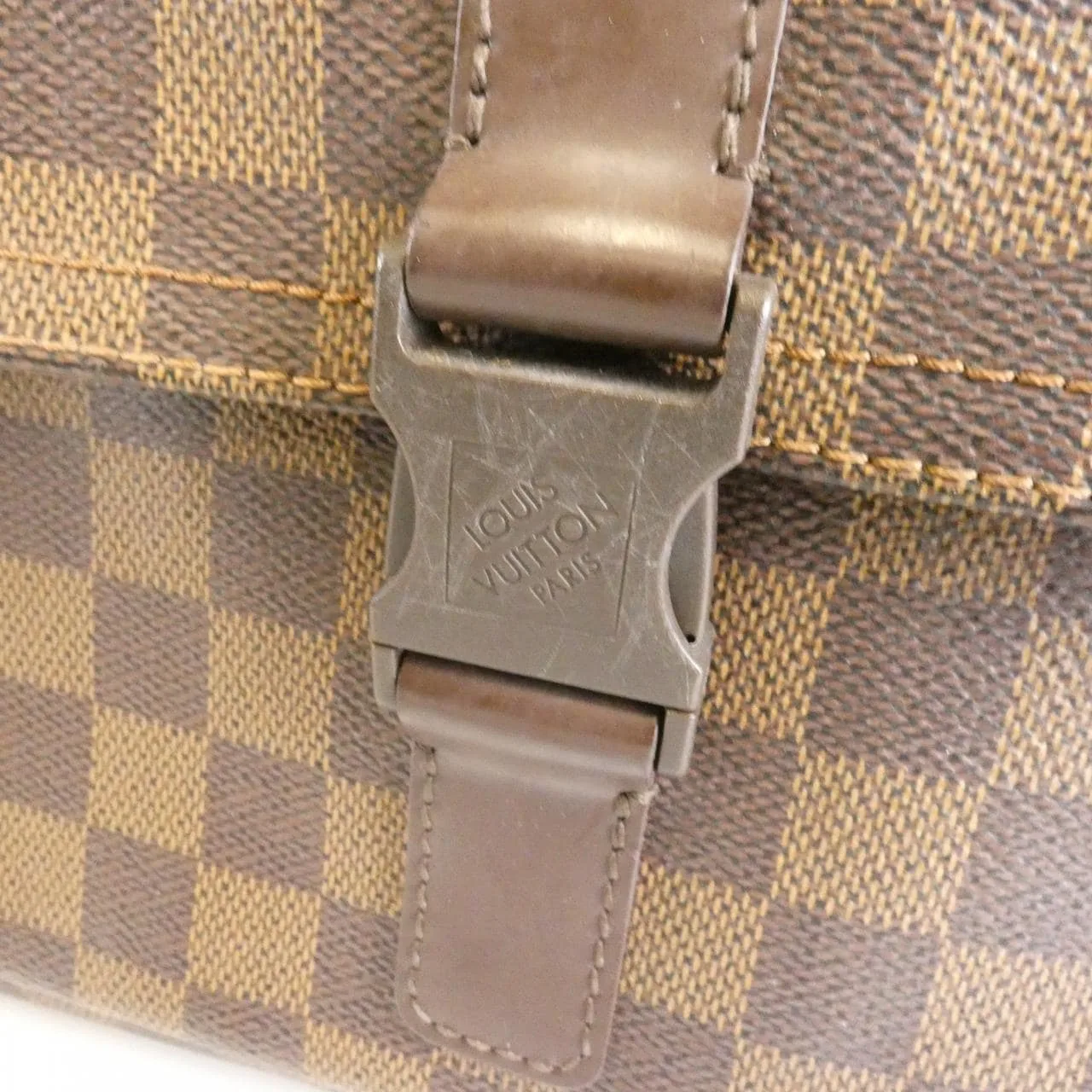 LOUIS VUITTON Pochette N51127 Shoulder Damier 黑色 Damier 中古品B - 縮圖 5