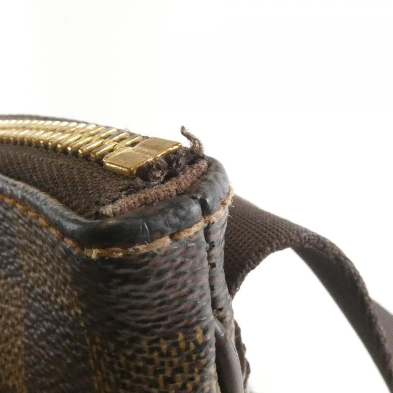 LOUIS VUITTON Pochette N51127 Shoulder Damier 黑色 Damier 中古品B - 縮圖 7